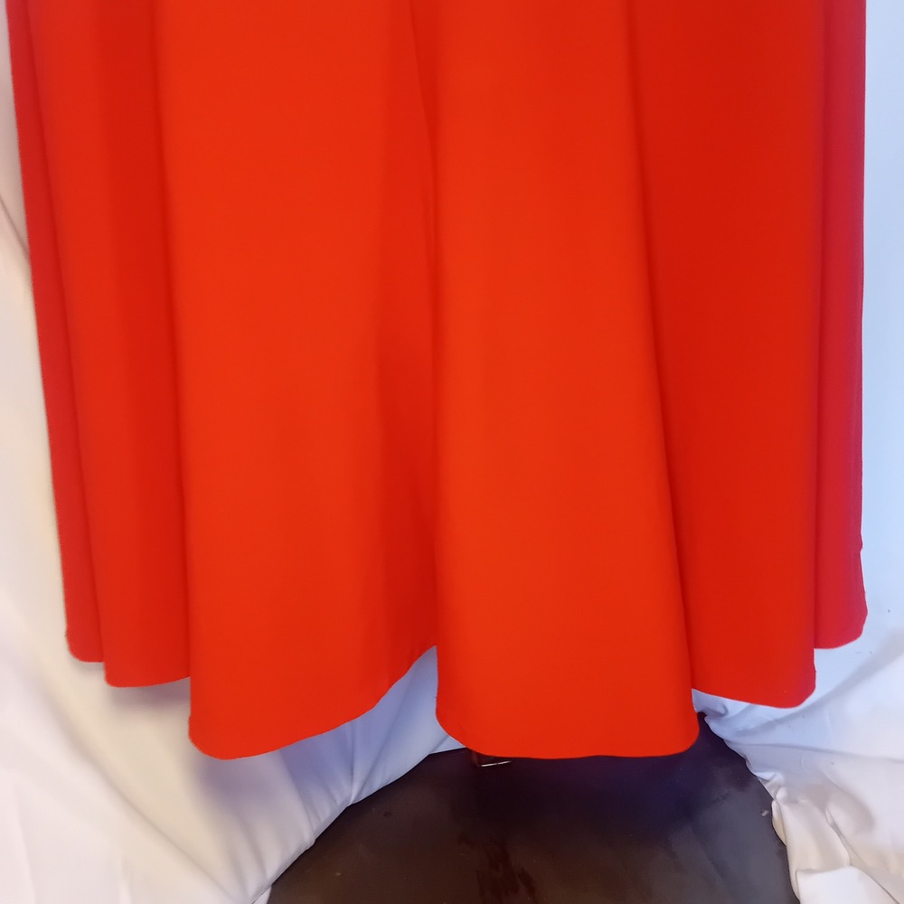 Vintage Y2K Michelle LowRise Flare Midi Skirt Stretch Career Modest Party Work M - Picture 7 of 16